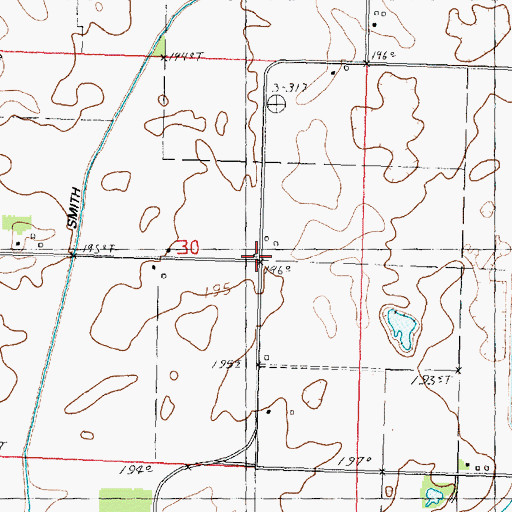 Topographic Map of Littlefield School (historical), IL