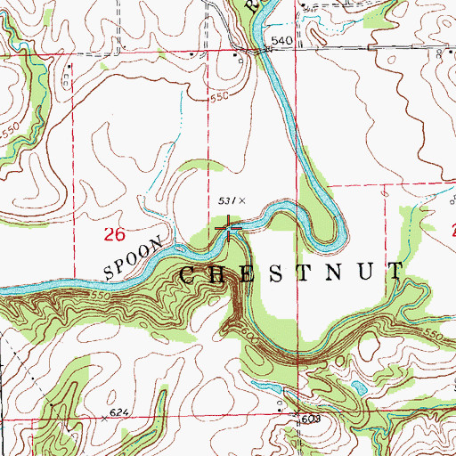 Topographic Map of Littlers Creek, IL