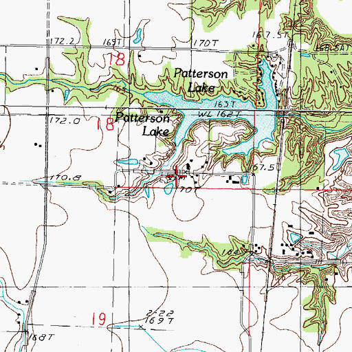 Topographic Map of Littleton Cemetery, IL