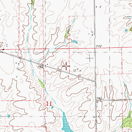 Topographic Map of Livingston School (historical), IL