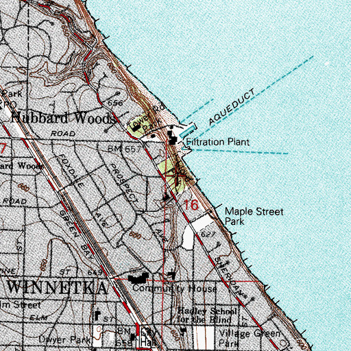 Topographic Map of Lloyd Park, IL