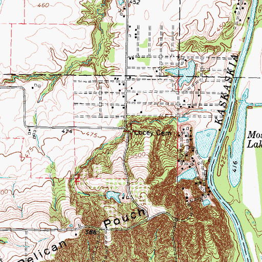 Topographic Map of Locey Cemetery, IL