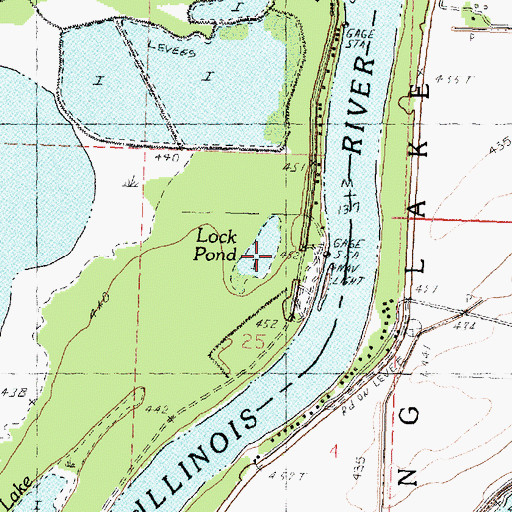 Topographic Map of Lock Pond, IL