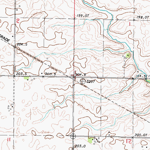 Topographic Map of Lock School (historical), IL