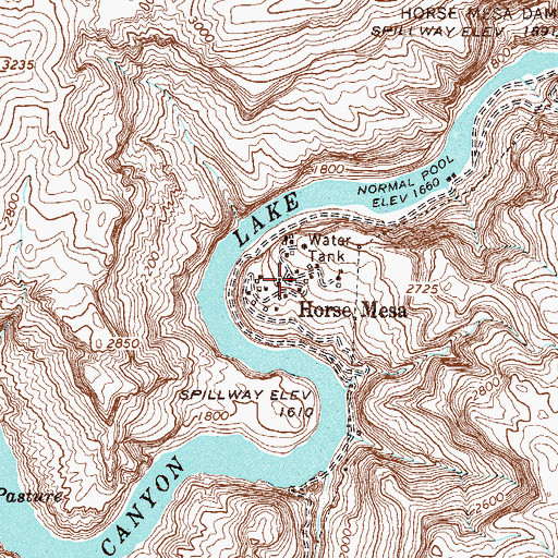 Topographic Map of Salt River Project Housing, AZ