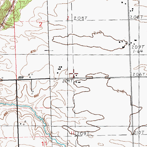 Topographic Map of Lockhart School (historical), IL