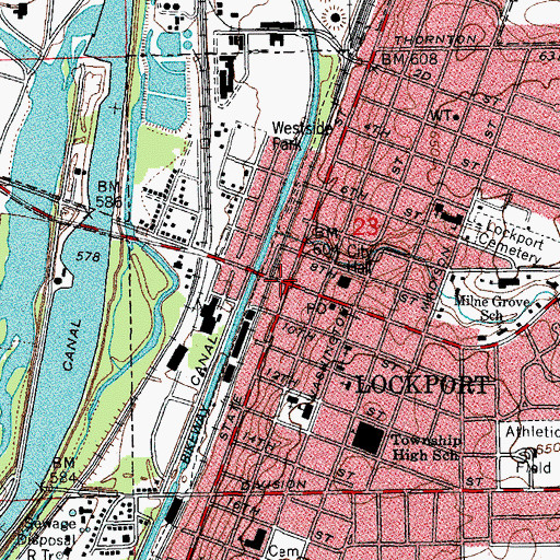 Topographic Map of Lockport, IL