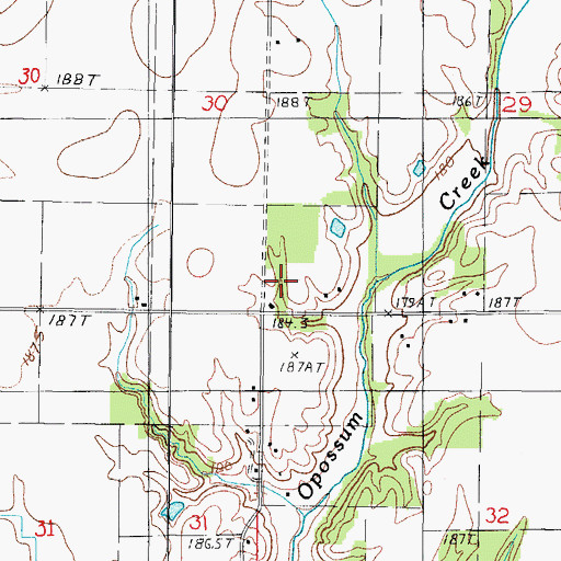 Topographic Map of Lockwain School (historical), IL