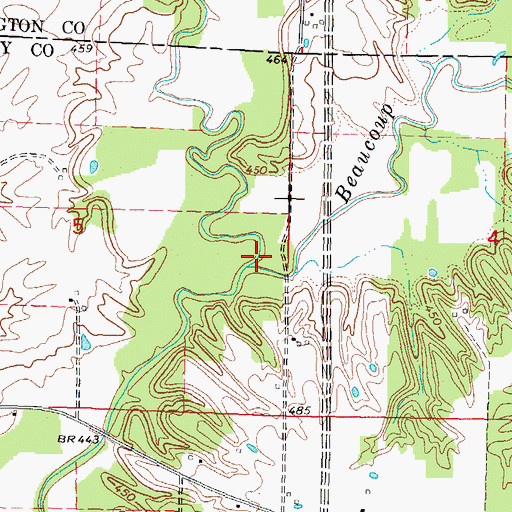 Topographic Map of Locust Creek, IL