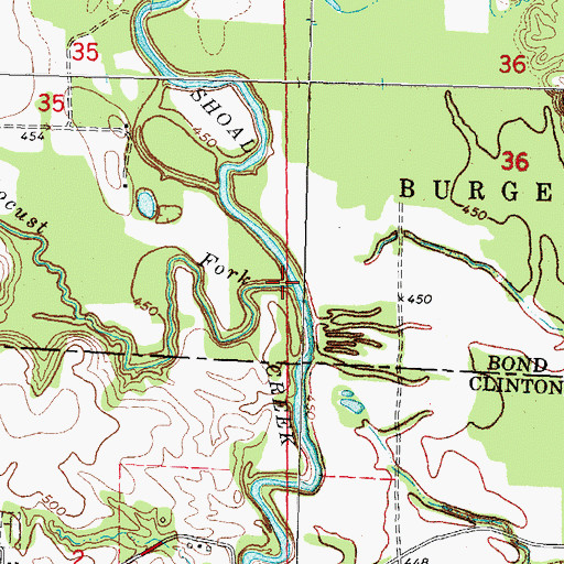 Topographic Map of Locust Fork, IL