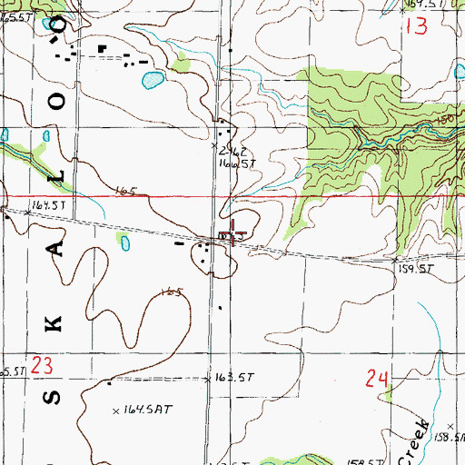 Topographic Map of Locust Grove School (historical), IL