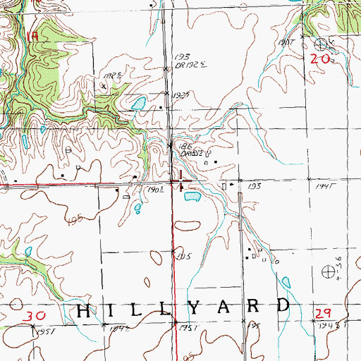 Topographic Map of Locust Grove School (historical), IL
