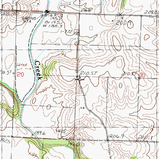 Topographic Map of Locust Grove School (historical), IL