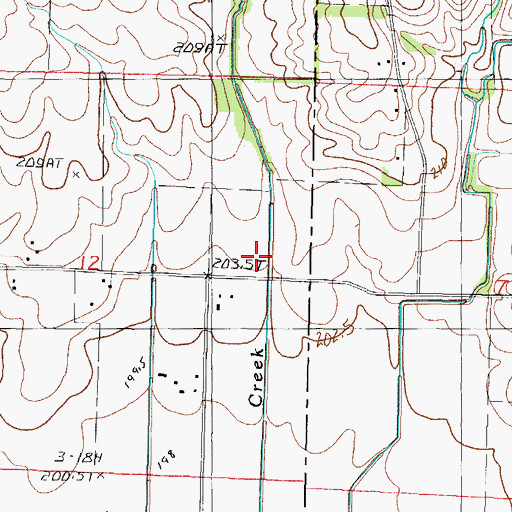 Topographic Map of Lodge School (historical), IL