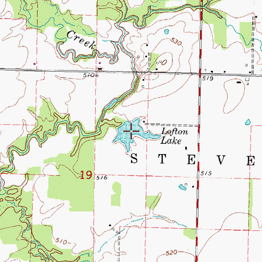 Topographic Map of Lofton Lake, IL