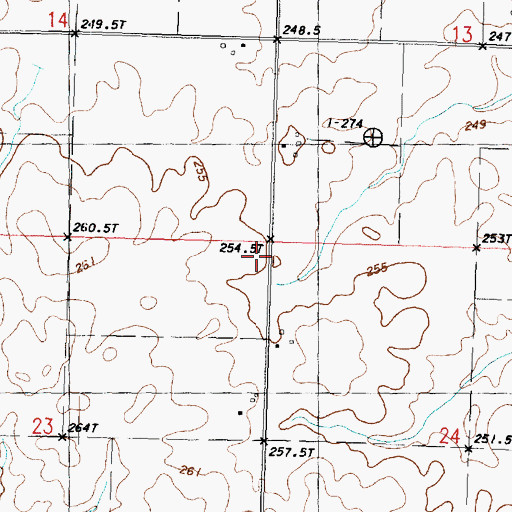 Topographic Map of Logan School (historical), IL