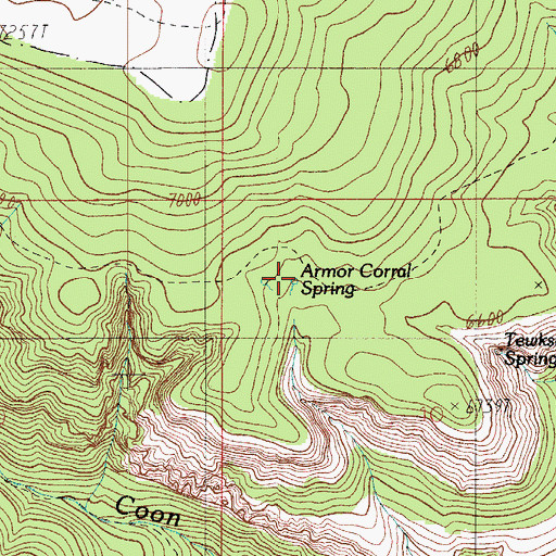 Topographic Map of Armor Corral Spring, AZ