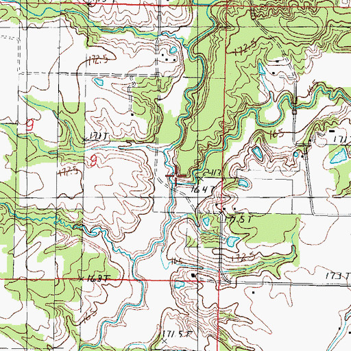 Topographic Map of Lone Grove Branch, IL
