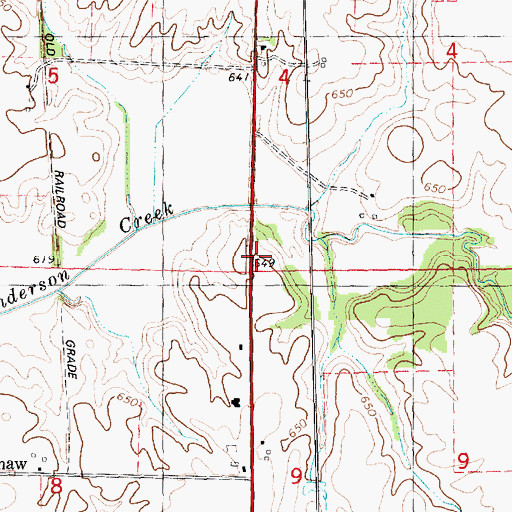 Topographic Map of Lone Star School (historical), IL