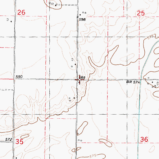 Topographic Map of Lone Tree School (historical), IL