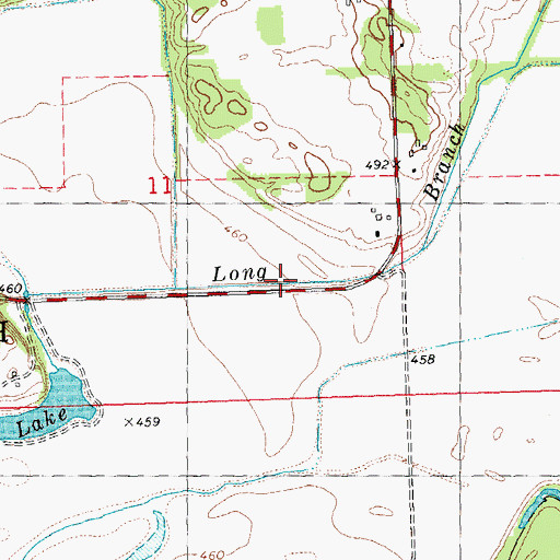 Topographic Map of Long Branch, IL