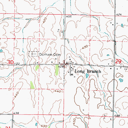 Topographic Map of Long Branch, IL