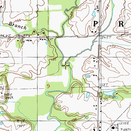 Topographic Map of Long Branch, IL