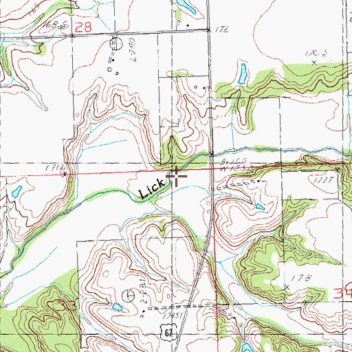 Topographic Map of Long Branch, IL