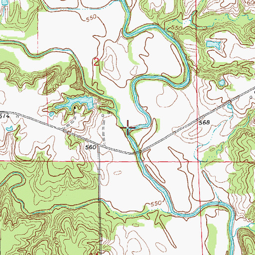 Topographic Map of Long Creek, IL