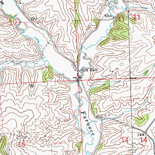 Topographic Map of Long Hollow, IL