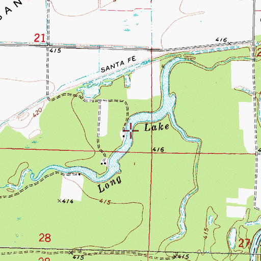 Topographic Map of Long Lake, IL