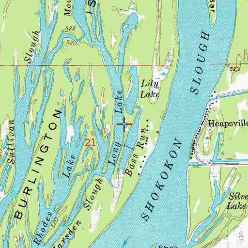 Topographic Map of Long Lake, IL