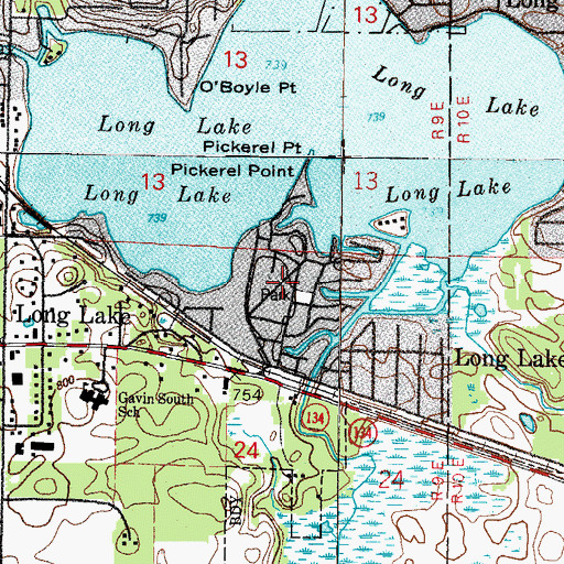 Topographic Map of Long Lake, IL