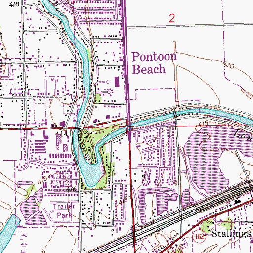 Topographic Map of Long Lake, IL