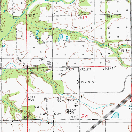 Topographic Map of Long Point Church (historical), IL