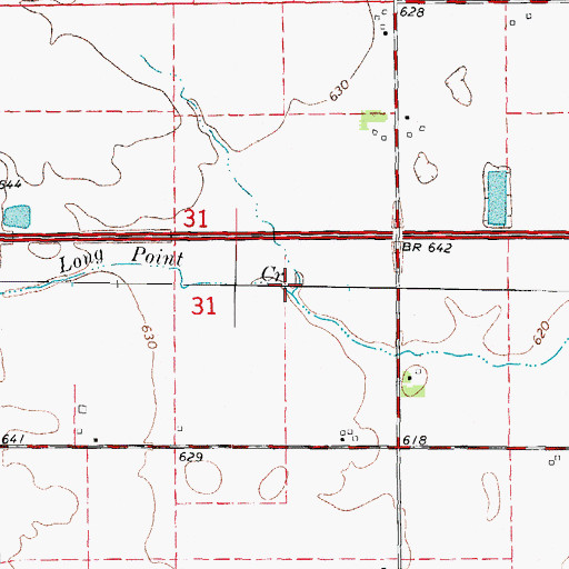 Topographic Map of Long Point Creek, IL