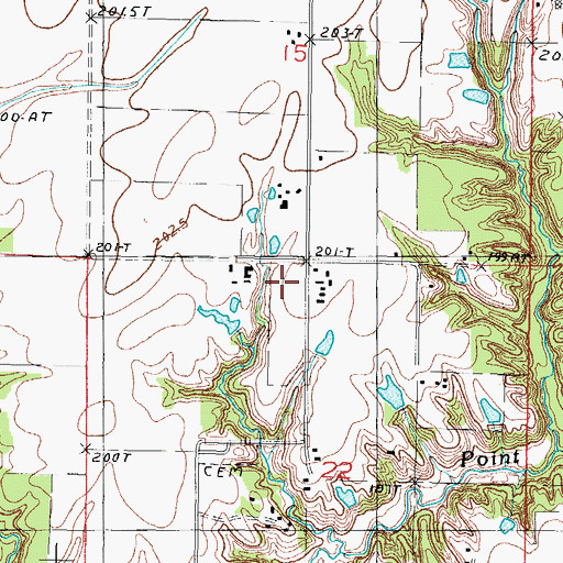 Topographic Map of Long Point School (historical), IL