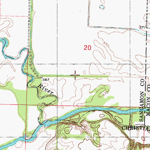 Topographic Map of Long Point Slough, IL