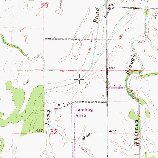 Topographic Map of Long Pond, IL