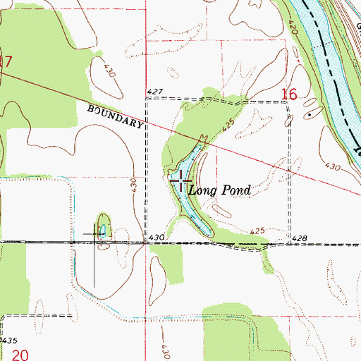 Topographic Map of Long Pond, IL