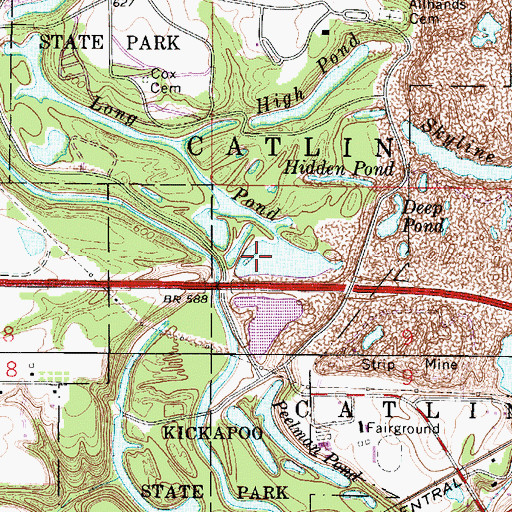 Topographic Map of Long Pond, IL