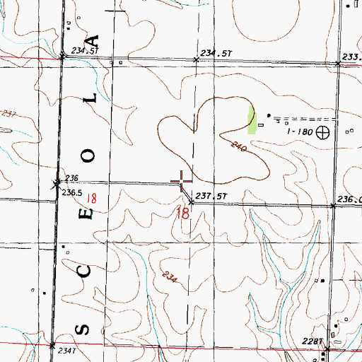 Topographic Map of Longfellow School (historical), IL