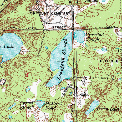 Topographic Map of Longjohn Slough, IL