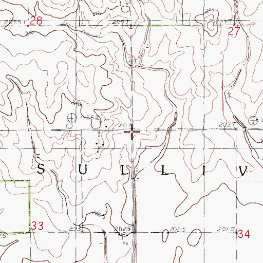Topographic Map of Longmire School (historical), IL
