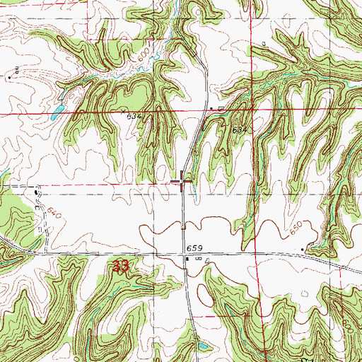 Topographic Map of Lookout School (historical), IL