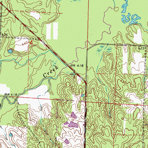 Topographic Map of Lost Branch, IL