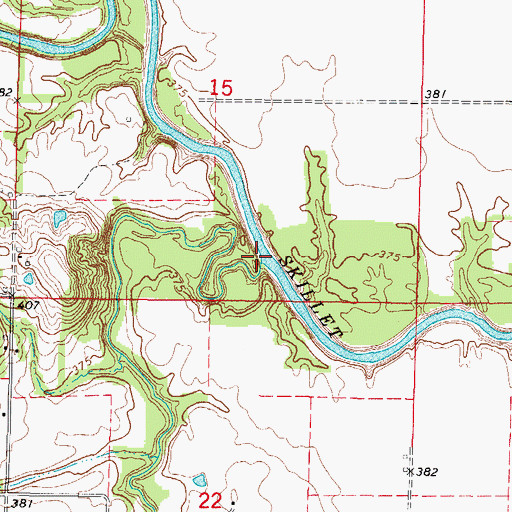 Topographic Map of Lost Creek, IL