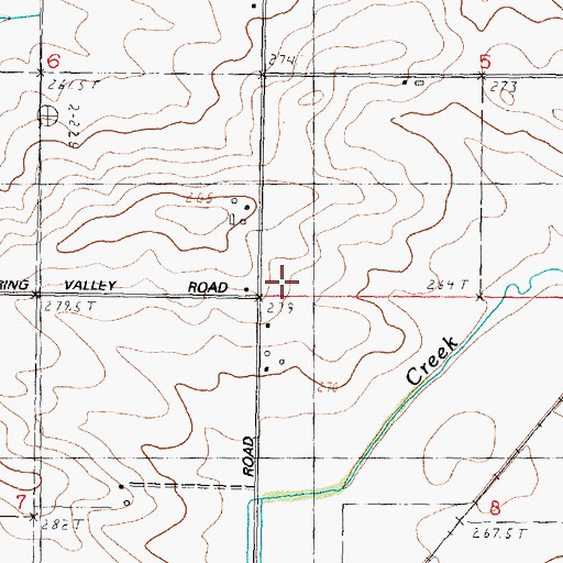 Topographic Map of Lost Creek School (historical), IL