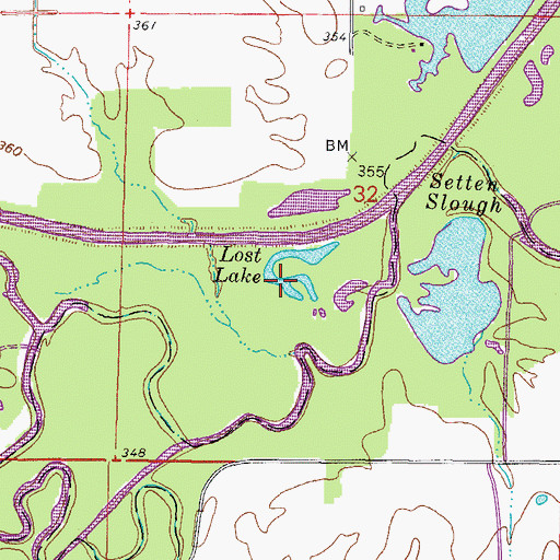 Topographic Map of Lost Lake, IL