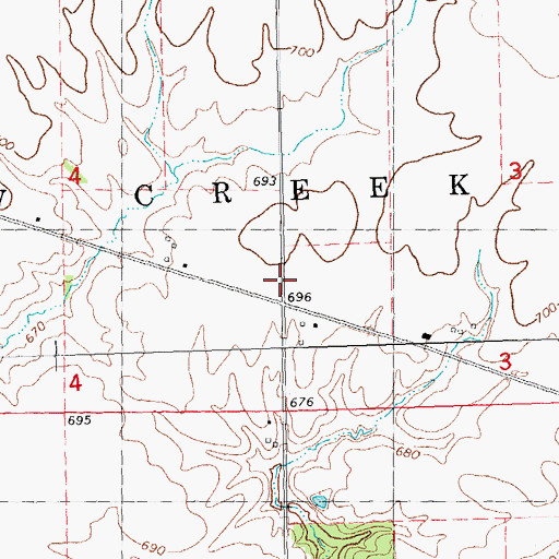 Topographic Map of Lotts School (historical), IL